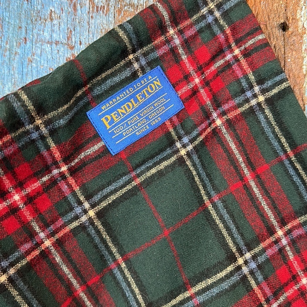 Pendleton Wool Plaid Drawstring Bag - Picture 2 of 2